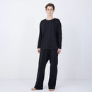 [RECOVERY APPAREL] SILKY TOUCH LONG-SLEEVE TOP & LONG PANTS SET BLACK | SEWING | Foo Tokyo