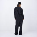 [RECOVERY APPAREL] SILKY TOUCH LONG-SLEEVE TOP & LONG PANTS SET BLACK | SEWING | Foo Tokyo