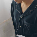 [PAJAMA] COTTON WOOL PILE CHARCOAL GRAY SETUP | SEWING | Foo Tokyo