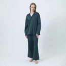 [PAJAMA] SILKY COTTON TURQUOISE SETUP | SEWING | Foo Tokyo
