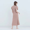 [LOUNGEWEAR] ROYAL ORGANIC COTTON FLARE DRESS (GREIGE) | SEWING | Foo Tokyo