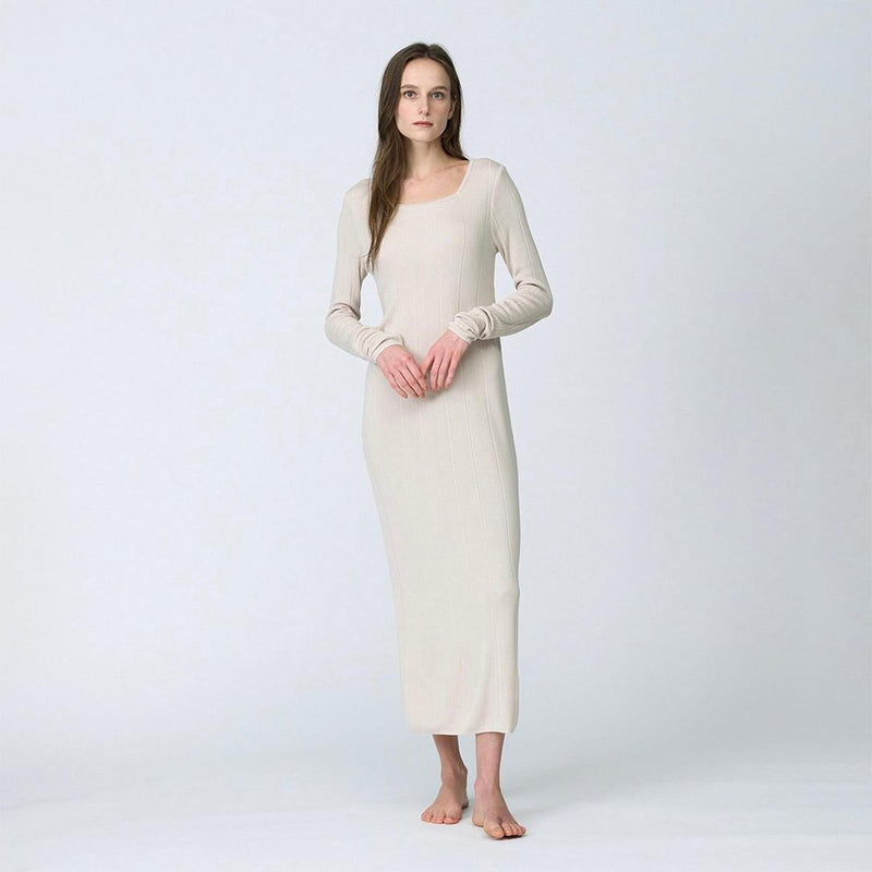 silk blend rib knit dress Parson Rib-Knit Silk-Blend Day Dress