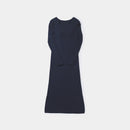 [CASUAL DRESS] SILK BLEND RIBBED KNIT (NAVY) | SEWING | Foo Tokyo