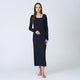 [CASUAL DRESS] SILK BLEND RIBBED KNIT (NAVY) | SEWING | Foo Tokyo