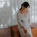 [CASUAL DRESS] RUSSELL MESH ROBE DRESS (LIGHT GRAY) | SEWING | Foo Tokyo