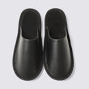 [SLIPPERS] GENUINE LEATHER WITH VELVETEEN INSOLES (BLACK) | SEWING | Foo Tokyo