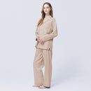 [PAJAMA] SILKY COTTON CHAMPAGNE BEIGE SETUP | SEWING | Foo Tokyo