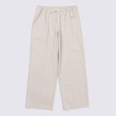 [RECOVERY APPAREL] SILKY TOUCH LONG-SLEEVE TOP & LONG PANTS SET PALE GRAY | SEWING | Foo Tokyo