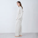 [RECOVERY APPAREL] SILKY TOUCH LONG-SLEEVE TOP & LONG PANTS SET PALE GRAY | SEWING | Foo Tokyo
