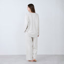 [RECOVERY APPAREL] SILKY TOUCH LONG-SLEEVE TOP & LONG PANTS SET PALE GRAY | SEWING | Foo Tokyo