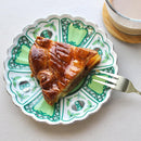 [LARGE PLATE (PLATTER)] SATSUKI 15CM PLATE MOEGI | HAYASHIKURO KILN | OLD IMARI-ARITA WARES