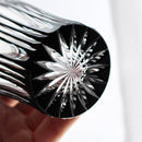 [GLASS] BLACK KIRIKO BEER GLASS IN A PAULOWNIA BOX | SATUMA VIDRO | SATSUMA CUT GLASS