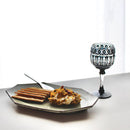 [GLASS] BLACK KUROKO WINE GLASS IN A PAULOWNIA BOX | SATUMA VIDRO | SATSUMA CUT GLASS