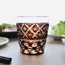 [GLASS] BROWN OLD GLASS PAULOWNIA BOX | SATUMA VIDRO | SATSUMA CUT GLASS