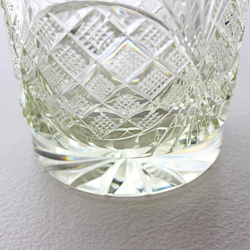 [GLASS] OLD-FASHIONED OLD GLASS IN A PAULOWNIA BOX | SATUMA VIDRO | SATSUMA CUT GLASS