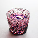 [GLASS] DOUBLE-COVERED BUCKWHEAT LAPIS LAZULI 2 PIECES (GREEN-LAPIS LAZULI, GOLD RED, LAPIS LAZULI) IN A PAULOWNIA BOX | SATUMA VIDRO | SATSUMA CUT GLASS