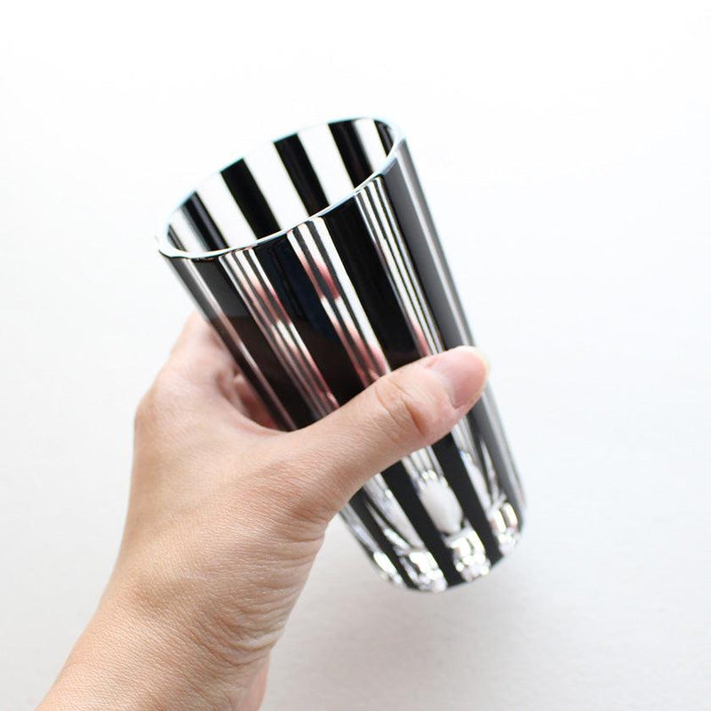 [GLASS] KUROCO STRIPED TUMBLER | EDO CUT GLASS