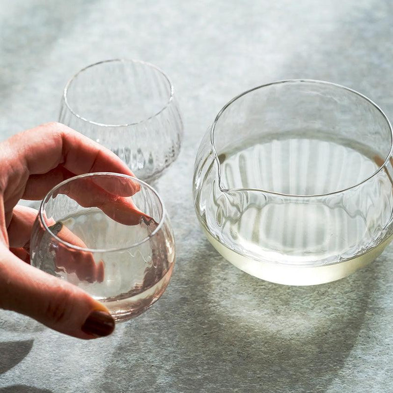 [GLASS] MAI SAKE SET | EDO CUT GLASS