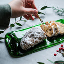 [대형 플레이트 (Platter)] 기본적인 트레 (Tray) L 그린 (Funew Tray) Green | Edo컷 유리 (Edo Cut Glass)