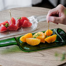 [대형 플레이트 (Platter)] 기본적인 트레 (Tray) L 그린 (Funew Tray) Green | Edo컷 유리 (Edo Cut Glass)