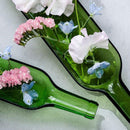 [대형 플레이트 (플래터)] Funew 와인 병 반 컷 M 그린 | 에도 컷 유리