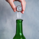 [PITCHER] FUNEW BOTTLE GLASS LID L GREEN | EDO CUT GLASS