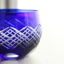 [GLASS] LAYERED YARAI MARU GUINOMI PAIR | EDO CUT GLASS