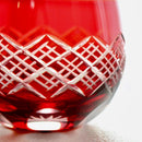 [GLASS] LAYERED YARAI MARU GUINOMI PAIR | EDO CUT GLASS