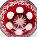 [GLASS] LAYERED YARAI MARU GUINOMI PAIR | EDO CUT GLASS