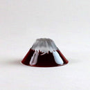 [แก้ว] การแกะสลักแก้วเรดฟูจิฉลองถ้วยในกล่องไม้ | แก้วเอโดะ