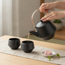 [TEA POT & CUPS SET] BLACK | MINO WARES | MARUMO TAKAGI｜使用イメージ（演出・テーブルコーディネート）※手作りのため色・風合いは一点ごとに異なります