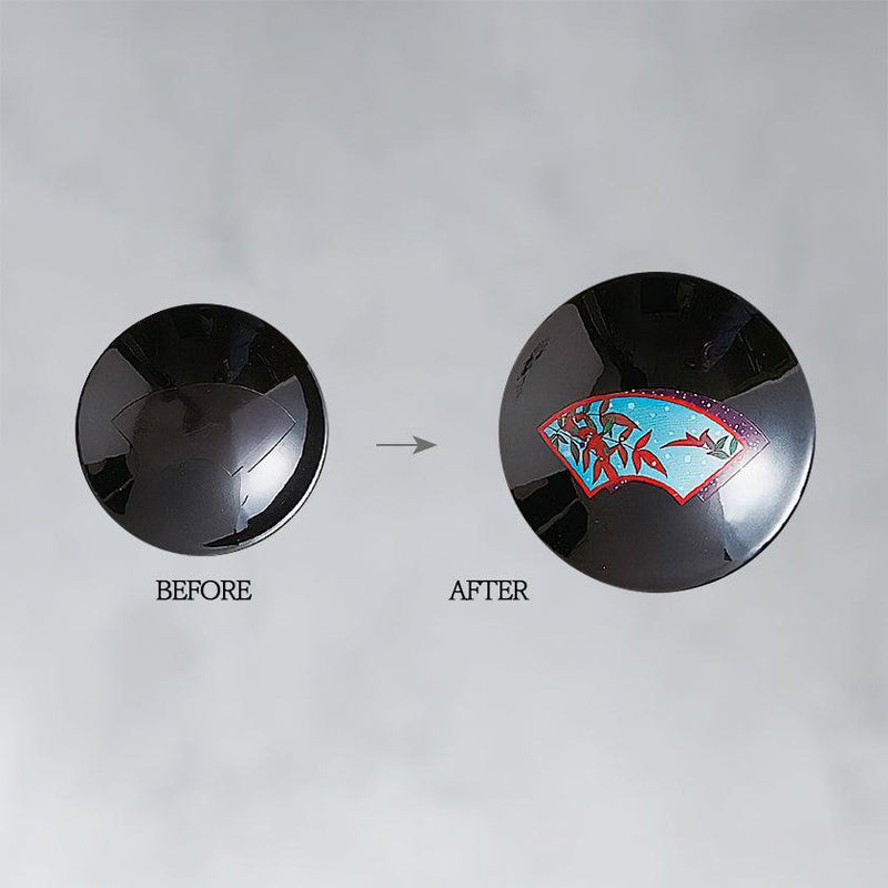 [清酒杯] Nanten（黑色）|顏色與設計變更| Mino Wares |馬魯莫·高吉（Marumo Takagi）