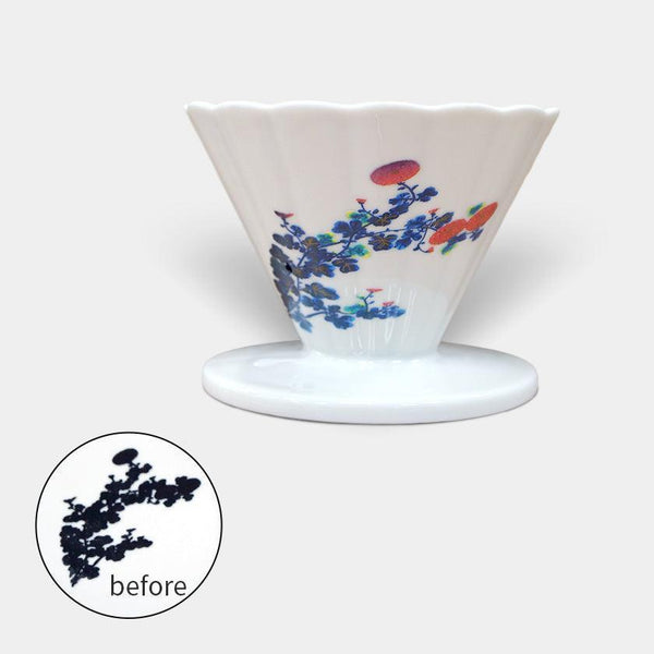[COFFEE DRIPPER] CHIDORI (FLOWER & BIRD) | COLOR & DESIGN CHANGE | MINO WARES | MARUMO TAKAGI