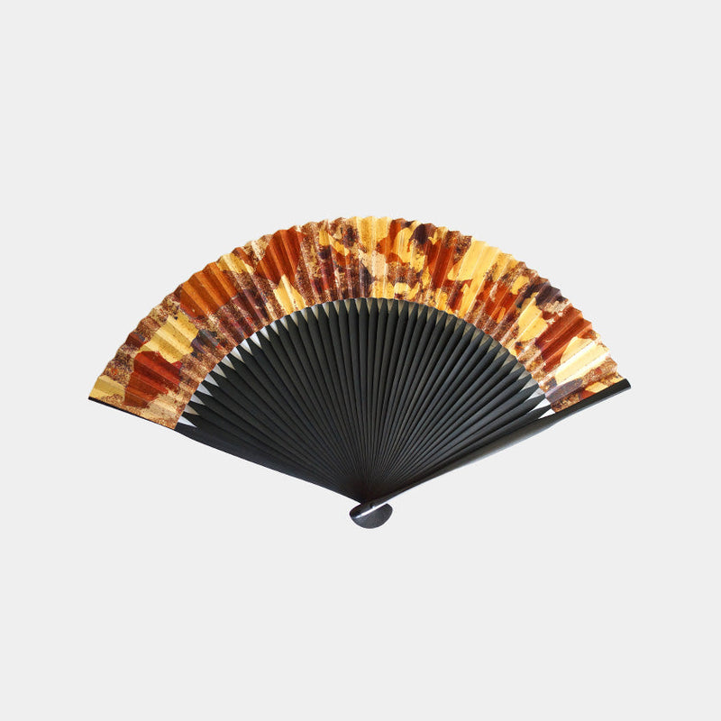 [HAND FAN] HAKUSAI HAKUIRO BLACK BONE | KYOTO FOLDING FANS| YASUTO YONEHARA