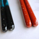 [CHOPSTICKS] PAIR NIGHT SKY WITH CHOPSTICK REST (22.5cm) | CRYSTAL | WAKASA LACQUERWARE
