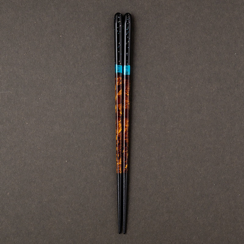 [CHOPSTICKS] NIGHT SKY YOI WITH CHOPSTICK REST (22.5cm) PAULOWNIA WOOD BOX | CHOPSTICKS OF WAKASA | CRYSTAL