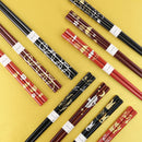 [CHOPSTICKS] AUSPICIOUS MOTIFS WAVES AND PLOVERS | NOTO HIBA LACQUERED CHOPSTICKS | HASHIMOTO KOUSAKU SIKKI