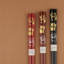 [CHOPSTICKS] AUSPICIOUS MOTIFS MANEKI-NEKO (LUCKY CAT) | NOTO HIBA LACQUERED CHOPSTICKS | HASHIMOTO KOUSAKU SIKKI