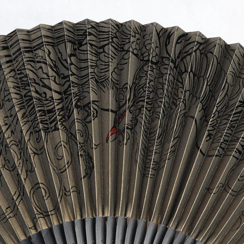 [HAND FAN] MEN'S LEGENDARY PHOENIX (WITH FAN BAG) | NAGOYA FOLDING FAN | SUEHIRODO
