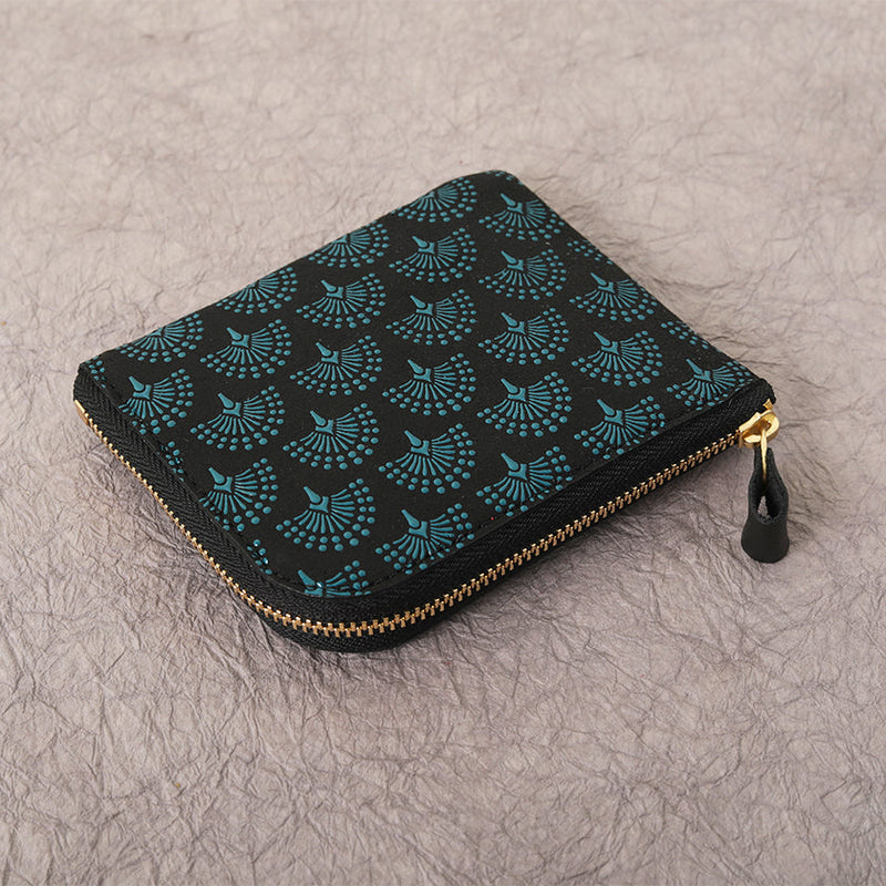 [WALLET] AYASE L-SHAPE ZIPPER MINI | INDEN | GOODHISTOY * KANOKA INDEN