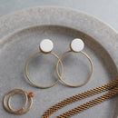 [PIERCED EARRINGS] WHITE PORCELAIN GOLD | IMARI-ARITA WARES | 6.KILN