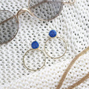 [PIERCED EARRINGS] BLUE BOUQUET | IMARI-ARITA WARES | 6.KILN