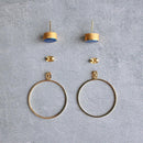 [PIERCED EARRINGS] BLUE BOUQUET | IMARI-ARITA WARES | 6.KILN