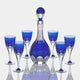 [ชุดไวน์] ขวดเหล้าและแก้วไวน์ 6 แก้ว "Royal Blue" | แก้วคริสตัล คากามิคริสตัล