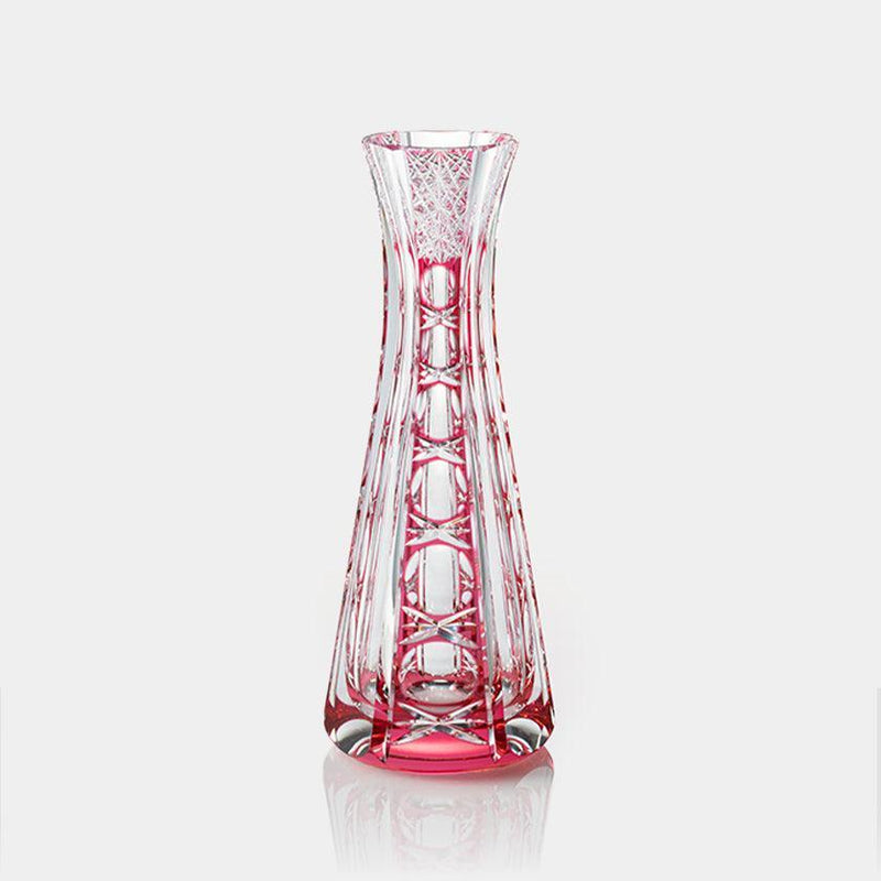 [VASE] BUD VASE "TOKA (LAMPLIGHT)" BY JUNICHI NABETANI, MASTER OF TRADITIONAL CRAFTS | EDO KIRIKO | KAGAMI CRYSTAL