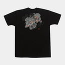[T-SHIRT] PEONY LION | SILK-SCREEN PRINT | WAJIN Art T-shirts Japan