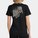 [T-SHIRT] PEONY LION | SILK-SCREEN PRINT | WAJIN Art T-shirts Japan