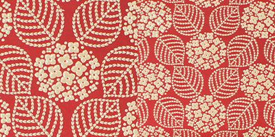 [WALLET]繡球花（帶白色漆的紅色底漆）|庫胡（Koushu）漆鹿皮革工藝品