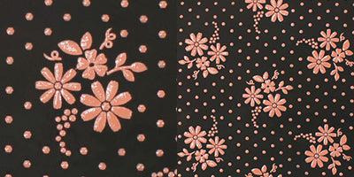 [지갑] 코스모스 (핑크 래커가있는 검은 기초) | Koushu Inden (래커 된 Deersdkin Crafts) | Inden-Ya