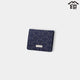 [WALLET] COIN PURSE F WAVE PATTERN (NAVY BLUE BASECOAT WITH WHITE LACQUER) | KOUSHU INDEN (LACQUERED DEERSKIN CRAFTS)| INDEN-YA